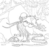 Hello Ninja Coloring Book