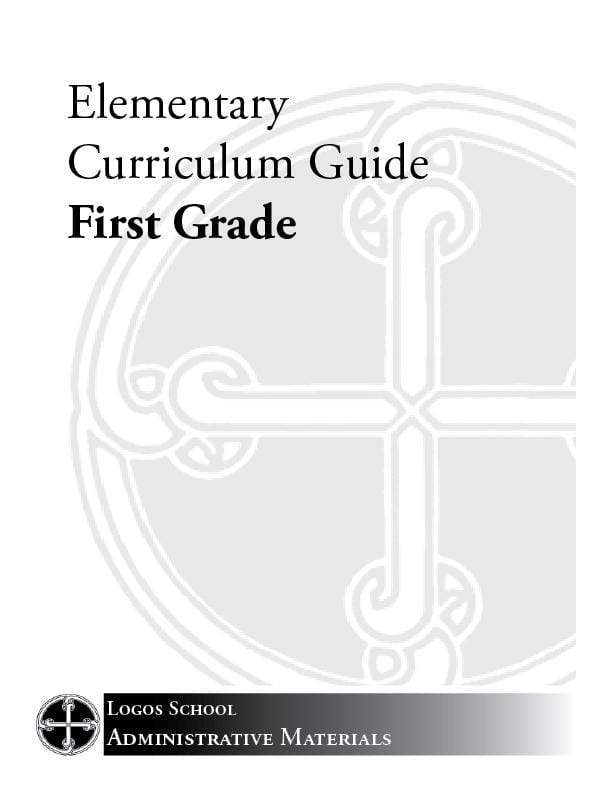 Elementary Curriculum Guide - 1st Grade (Download)