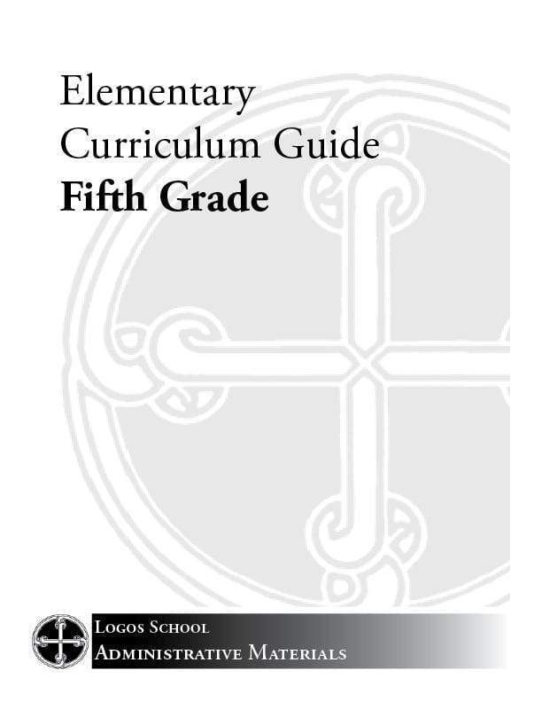 Elementary Curriculum Guide - 5th Grade (Download)