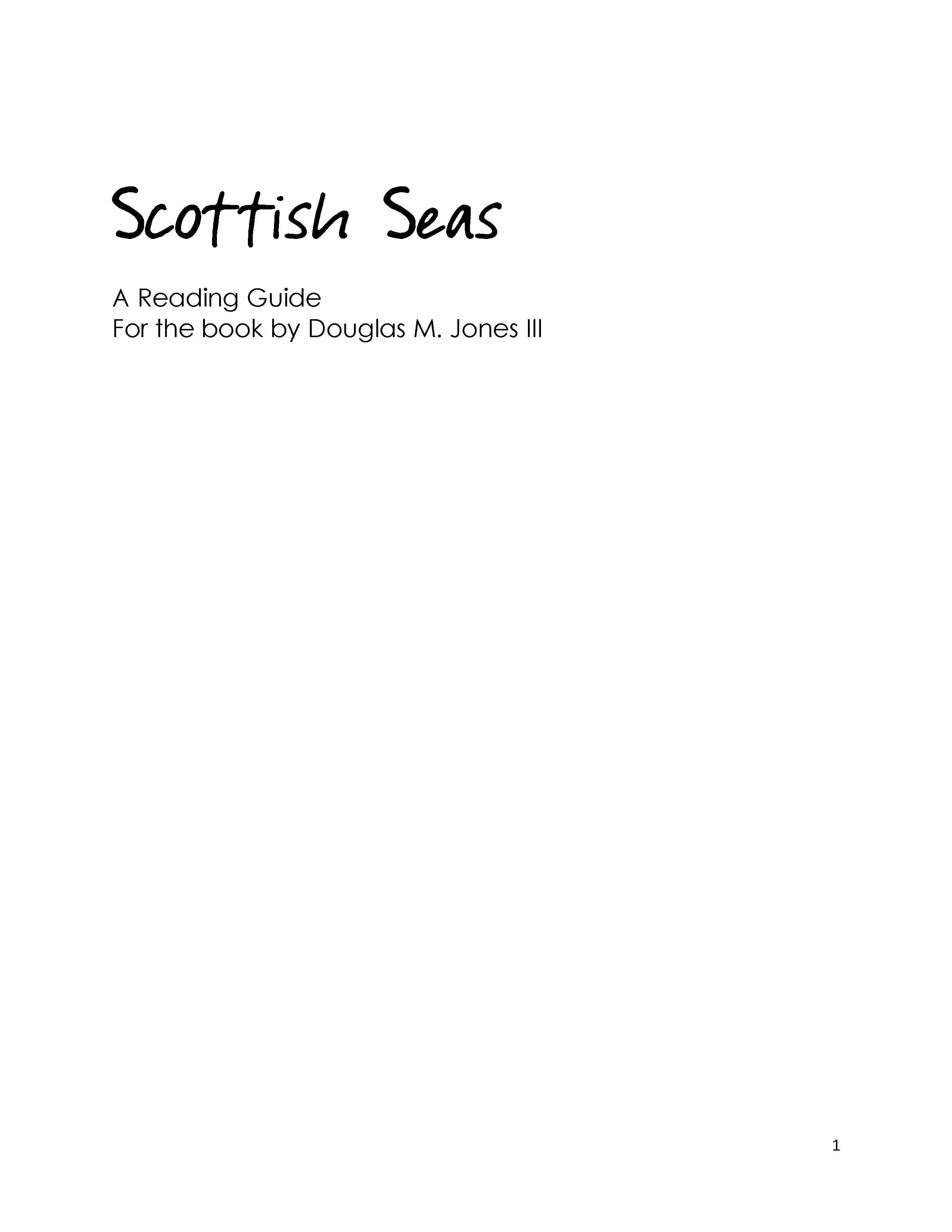 Scottish Seas Reading Guide (Download)