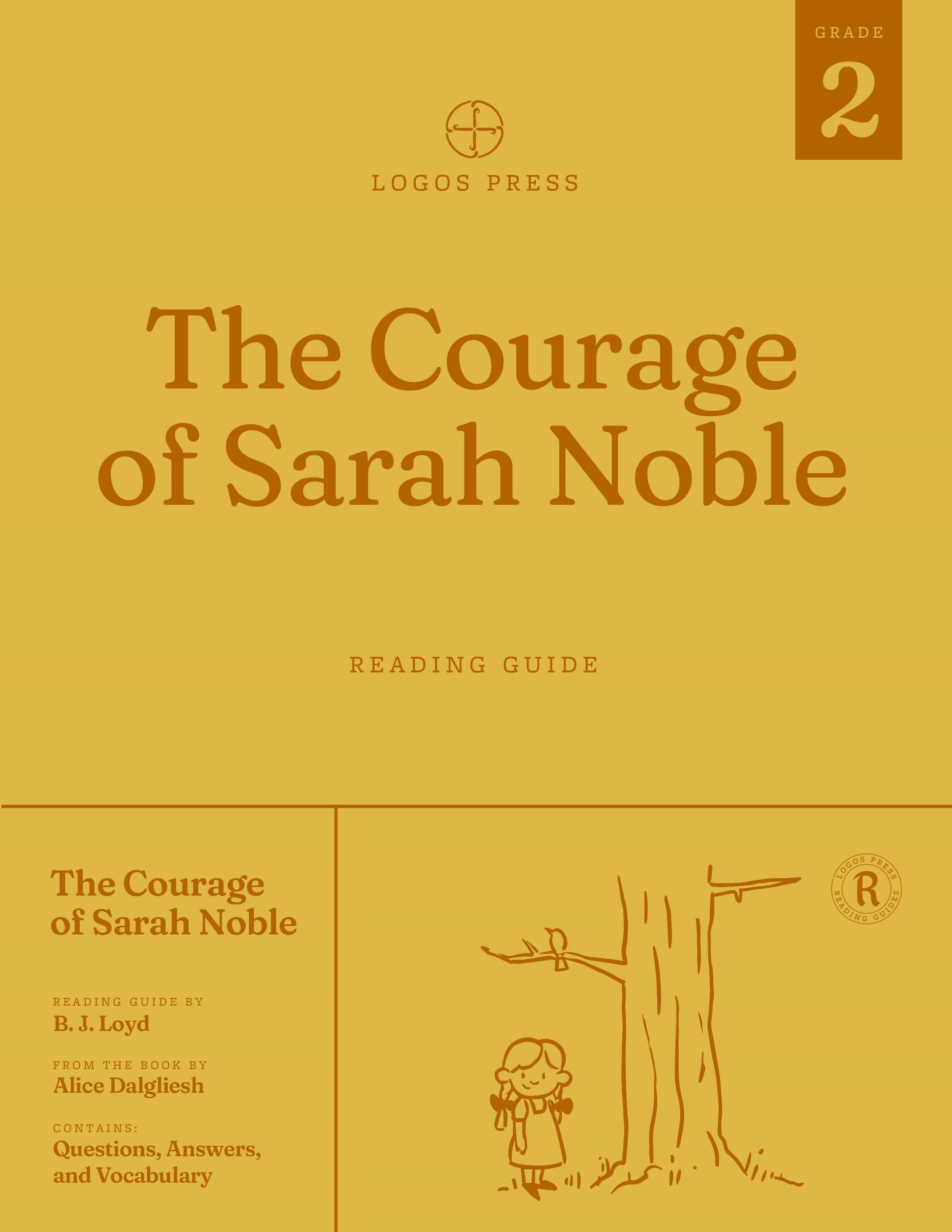 The Courage of Sarah Noble - Reading Guide (Download)